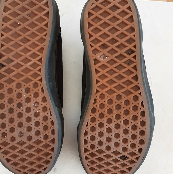 Vans Black Suede & Canvas Velcro Shoes. - Picture 3 of 5